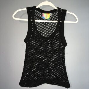 ⚫️ BIG BUD PRESS Mesh Tank Top in Basic Black, XXS — NWOT